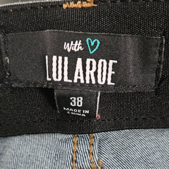 Lularoe Magic Waist Distressed Stretch Denim Skinny Jean 38 (18/19W) - Picture 4 of 7